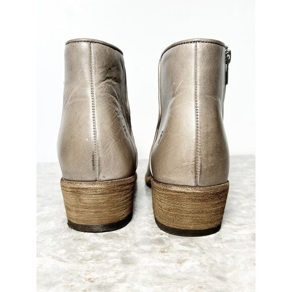 Frye Women's Leather Carson Piping Bootie in Graphite - Sz 10 M - PreOwned - Picture 8 of 13